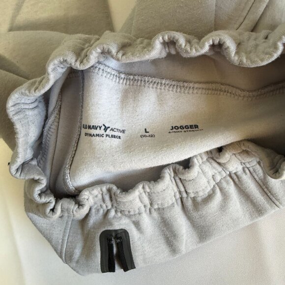 Old Navy Boys Dynamic Fleece Jogger Large (10/12) Light Gray Activewear Pockets - Picture 8 of 10